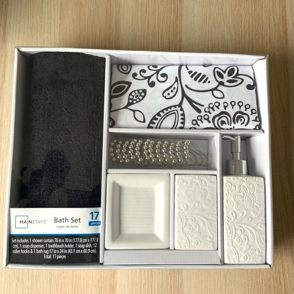 Mainstays 17 Pieces Bath Set